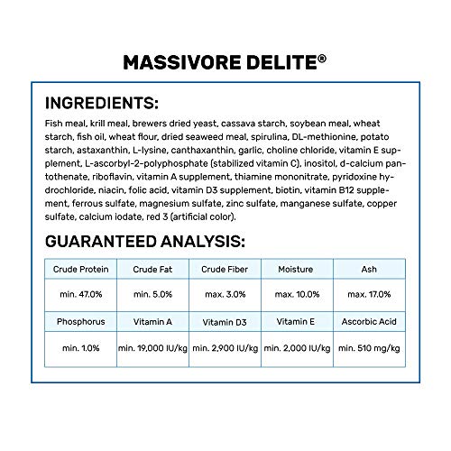 Hikari Tropical Massivore Delite Fish Food, 13.4 oz (380g)