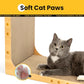 Cardboard Cat Scratcher,23 Inch L Shape Scratch Pad Wall Mounted,Vertical Scratching Board, Durable Cardboard to Protect Furniture for Indoor Cats,Wood Grain Large
