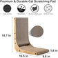 FUKUMARU Cat Scratcher, 18.7 Inch L Shape Cat Scratch Pad Wall Mounted, Cat Scratching Cardboard with Ball Toy for Indoor Cats