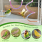 3 Pcs Bird Rope Perches Gradient Color, Bendable Parrot Bird Perch Rope Stand for Cage, Stand Climbing Stand Toy for Cockatiels, Lovebirds, Budgies, Parakeets (2 Short + 1 Long)