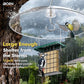 iBorn Baffles for Bird Feeders, 13” Bird Feeder Cover for Rain Guard, Birds Feeders Rain Guard, Full Protection for Feeders for Outdoors, Chew-Proof Polycarbonate, Pack of 2, Transparent