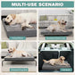 Vonabem Waterproof Dog Bed Large Medium Sized Dogs - Outdoor Orthopedic Crate Pad, Washable Pet Beds Removable Cover, Egg Crate Foam Support, Durable Anti-Slip Kennel Pads 35"x22", Gray
