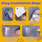 Anti-Cat Scratch Furniture Protector-12-Pack –Single-Sided, Heavy-Duty Self-Adhesive Tape, No-Residue for Couch, Doors & Walls - with 52 Twist Pins
