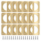 Hotop 18 Pcs 1 1/2'' Opening Metal Bird House Guard Portal Bird House Hole Protector with Copper Open Protector Guards for Eastern Bluebird Rooms Sparrow Houses(Opening)