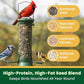Happy Wings No Grow Bird Seed Mix 5lb - Songbird Bird Seed with Sunflower, Safflower & Peanuts - No Mess Birdseed for Outside Feeders - Suitable Birdseed for Wild Birds