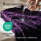 gogobunny Waterproof Bed Blanket, Reversible Sherpa Fleece Throw Blanket for Dog Puppy Cat, Furniture Cover Protects Bed Couch Sofa from Liquid Pee and Pet Fur (Dark Purple, 50x60 inches)