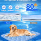 Rywell Dog Cooling Mat 2.0,44 * 32 Thicken Cooling Mat for Extra Large Dog, Internal Waterproof& Endothermic Color Changing Arc-Chill Cool Fiber(QMAX>0.5) for Pet in Summer, Washable, Non-Toxic
