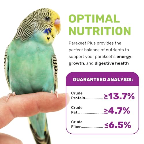 LEACH GRAIN & MILLING CO. Parakeet Food Plus, 5lbs Premium Parakeet Bird Food, Nutrient-Rich Blend, No Waste Bird Seed for Outside Feeders, Birdseed with Vitamins & Minerals, Supports Energy & Growth