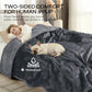 Waterproof Pet Blanket, Liquid Pee Proof Dog Blanket for Sofa Bed Couch, Reversible Sherpa Fleece Furniture Protector Cover for Small Medium Large Dogs Cats, Dark Gray Small（40" x 28"）