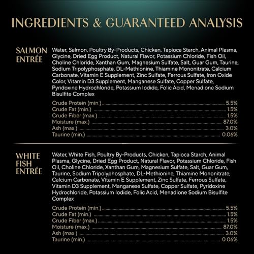 Sheba Gravy Indulgence Adult Wet Cat Food Salmon Entree in Extra Gravy and White Fish Entree Variety Pack, 2.6 oz. Twin-Pack Trays, (12 Count, 24 Servings) (Pack of 2)