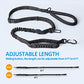 IOKHEIRA Multifunctional Tactical Dog Leash Heavy Duty,4-6 FT Strong Bungee Leash with Car Seatbelt, Shock Absorbing Dog Lead for Large, Medium Dogs