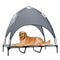 Elevated Dog Bed with Canopy, 48-inch Waterproof Pet Cot, Portable Outdoor Pet Bed with Carry Bag, Indoor/Outdoor Cooling Canopy Dog Tent for Large