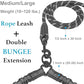 Double Dog Leash with Two Extra Traffic Handles, 360 Swivel No Tangle Dual Dog Walking Leash, Comfortable Shock Absorbing Reflective Bungee for Two