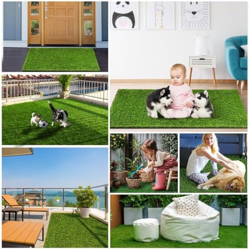 CooZero Artificial Grass, 47.3"x31.5" Professional Dog Grass Mat, Potty Training Rug and Replacement Turf Outdoor Rug Patio Lawn Decoration, Easy to
