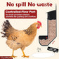 CluckRoots Chicken Grit and Oyster Shell Feeder Combo, No-Spill Weatherproof Heavy-Duty Design, Lift-Off Wall-Mounted Metal Dispenser w/View Window, Chicken Coop Accessories Gifts for Lovers Women