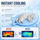 SZEE Cat Cooling Mat, Cooling Mat for Cats, with Ice Silk Fabric, Machine Washable, Fish-Shaped, for Bed, Sofa, Floor, Car Seat & Crate, with