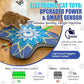 Interactive Cat Toy for Indoor Cats, Touch Activated Automatic Electronic Cat Toy with Sound On/Off, Dual Wands, Non-Slip Suction Cups, Rechargeable