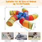 Depets Cat Tunnel for Indoor Cats, 5 Way Large Cat Play Tunnel & Tube with Play Ball, S-Shaped Folded Pet Tube with Interactive Peephole, Ideal for