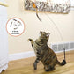 Whiskertons Interactive Bird Simulation Cat Toy Set, Interactive Cat Toys for Indoor Cats, Cat Feather Toy, Self-Holding Suction Base, 5 Replacement