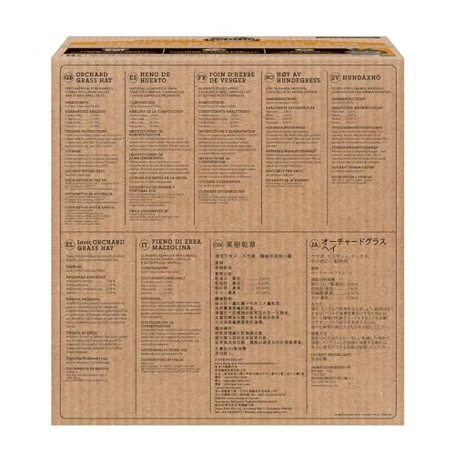 Oxbow Animal Health Orchard Grass, Guinea Pig Hay, Rabbit Hay, Small Pet Bunny Supplies, All Natural Grass for Guinea Pig, Bunny, Chinchilla & Hamster, Oxbow Rabbit Supplies for Bunnies, 9 lb. box