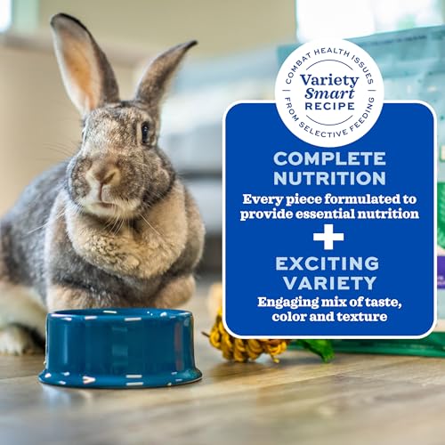 Oxbow Forage Wise Adult Rabbit Food, Engaging Variety Diet with Complete Nutrition in Every Piece, Timothy Hay Based Rabbit Food with Variety, Supports Digestion & Dental Health, Made in USA, 4 lb Bag