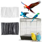 2Pcs Bird Cage Seed Catcher - Black White Bird Cage Cover, Birds Cages Netting Skirt Birds Cages Seed Catcher Guard for Parrot Parakeet Enclosures