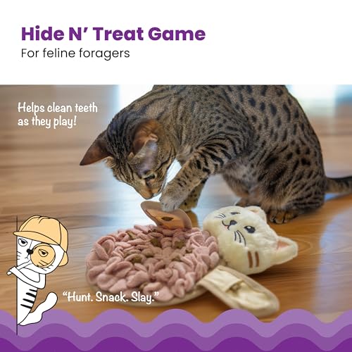 Catstages Snuffle Mat for Cats - Interactive Foraging Toy with Hidden Treats, Non-Slip Base, and Hunting Stimulation for Mental and Physical