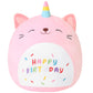 SQEQE Unicorn Cat Plush Kawaii Birthday Cat Plushies Pillow Cat Stuffed Animal Toy Soft Plushie Doll Gifts for Kids Decor(Caticorn, 8 Inch)