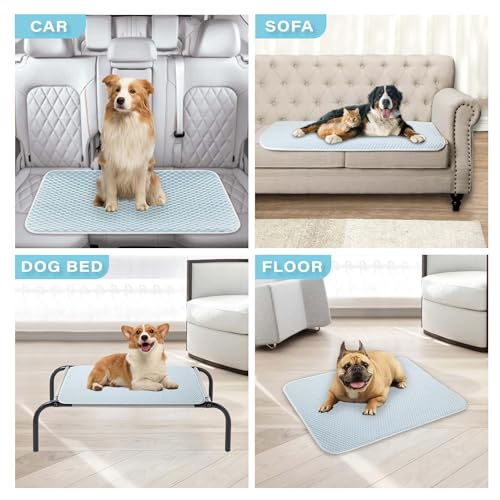 MICROCOSMOS Pet Cooling Mat & Sleeping Pad- Breathable Bubble Surface, EZ Clean. Keep Cooling for Pets, Kids and Adults in Summer.(BlueWhite, 40" x