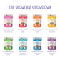 Weruva Slide N' Serve Paté Wet Cat Food, The Showcase Chowdown Variety Pack, 2.8oz Pouch, Pack of 16