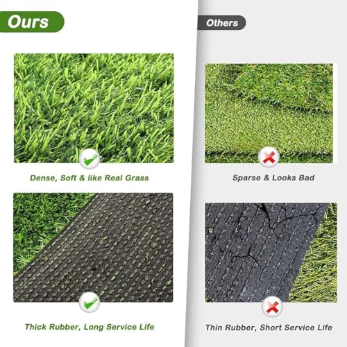 CooZero Artificial Grass, 47.3"x31.5" Professional Dog Grass Mat, Potty Training Rug and Replacement Turf Outdoor Rug Patio Lawn Decoration, Easy to