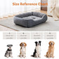 Dog Bed for Small Dogs Washable, Super Soft Durable Cat Bed, Warming Soft Calming Puppy Bed Pet Bed with Anti-Slip Bottom, Grey, 20 x 19 x 6inch