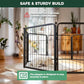 FXW Homeplus Unleashed Indoor Dog Playpen - Stress-Free and Safe Play, Heavy Duty 24 Inch 6 Panels Dog Pen for Puppy and Small Dogs, Black│Patented