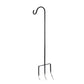 EXCMARK Shepherd Hook Adjustable Height 32/24/16’’ 1/2 inch Thick Use at Weddings, Hanging Solar Lights, Lanterns, Bird Feeders, Metal Hanger Hook (Black,32inch). U.S. Patent.