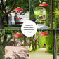 Beserie Squirrel Baffle Hummingbird Feeder Shade Cover Dome Shield Hang from Bird Feeders for Outdoors Squirrel Proof Protect Feed Red Yellow Attract Hummingbirds Moat Proof-14inch(Red)