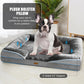 Orthopedic Dog Bed with Sides - Dog Sofa Beds for Medium Dogs, Supportive Foam Pet Couch Bed with Washable Removable Cover, Waterproof Lining and Non-Slip Bottom, Grey - M