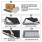 Patas Lague Orthopedic Dog Bed Large Sized Dog 36''X24'', Waterproof L Bolster Medium Pet Sofa Beds with Removable Washable Cover, Soft Comfortable Pet Couch Crate Mat with Nonskid Bottom, Black