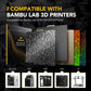 3D Printer Build Plate for Bambu Lab X1 X1C X1E P1P P1S A1, 3D Printer Accessories PET+PEO Dual Texture 257x257mm, Flexible Spring Steel Hot Bed Platform Sheet