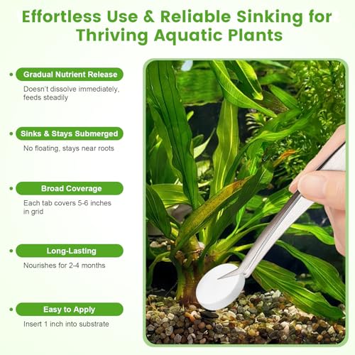 Root Tabs, Aquarium Plant Fertilizer, Aquarium Water Care Tabs, 100 Tabs Aquarium Plant Food Safe for Fish and Shrimp, Aquatic Plant Fertilizer for Planted Aquarium Substrate (100)