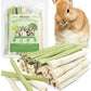 Bissap 40PCS Rabbit Chew Sticks, 20PCS Sweet Bamboo Chew Sticks & 20PCS Papaya Stems Bunny Chews for Rabbit Hamster Chinchilla Guinea Pig Small Animals Natural Molar Treats