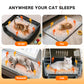 Self Warming Cat Bed, Heated Cat Bed, 2.0 Upgraded Thermal Foil Heating Pad, Plush Self-Heating Pet Mat for Crate, Floor, with Removable Washable Cover, Non-Slip, 15"x19"