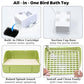 Automatic Parakeet Bird Bath with Pump, Large Bird Shower Fountain Indoor Bathtub with Running Water, Parrot Bath Tub Faucet for Pet Birds, African Grey, Cockatiel, Conure, Budgie, Lovebird