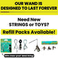 Forever Stick - The Unbreakable Cat Wand Toy, Durable Cat Toy Wand, Extra Long Cat String Toy, Cat Fishing Pole Toy for Bored Indoor Adult Cats, Cat Stick Toy, Cat Feather Wand, Cat Teaser Wand