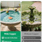 2-Pack Bird Bath Copper Disk, 0.6mm Thick 99.9% Pure Copper Cleaning Disk with Triple-Point Support, Safe Nature’s Purifier Clean Water All Season, Universal for Outdoor Birdbaths Bowls