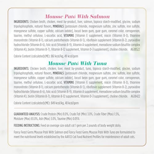 Fancy Feast Gems Pate Cat Food Mousse and a Halo of Savory Gravy Wet Cat Food Variety Pack - (Pack of 12) 4 oz. Boxes