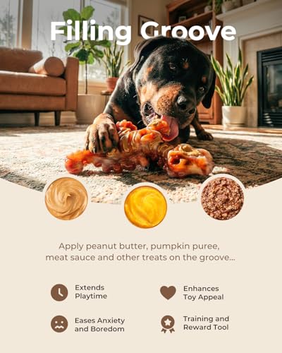 2 Pack Indestructible Dog Chew Toys for Aggressive Chewers: Ultra-Dense Nylon, Bacon Flavor Chew Bones, Heavy Duty Tough Toys for Large Dogs 20-90 lbs, Long Lasting & Keep Them Busy (XL)