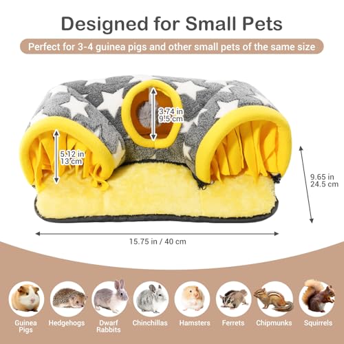 Avont Guinea Pig Hideout Tunnel, Large Hideaway Play Tube Toys Mat for Small Animal Dwarf Rabbits Bunny Chinchillas Hamsters Hedgehogs Ferrets