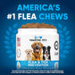 Chewable Flea and Tick Prevention for Dogs - 120 Soft Chews Made in USA - Oral Flea and Tick Control Pills for Small, Medium, Large Dogs and Puppies - Skin and Coat Supplement Treats for All Breeds