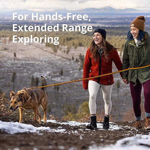 Ruffwear, Roamer Bungee Dog Leash for Running, Biking or Hiking, Can be Used Hand-Held or Hands-Free, River Rock Green, 5.5'-7'