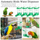 Lamoutor 4Pcs Bird Water Feeder Plastic Drinker Feeder Water Clip for Parrots Budgie Cockatiel Lovebirds